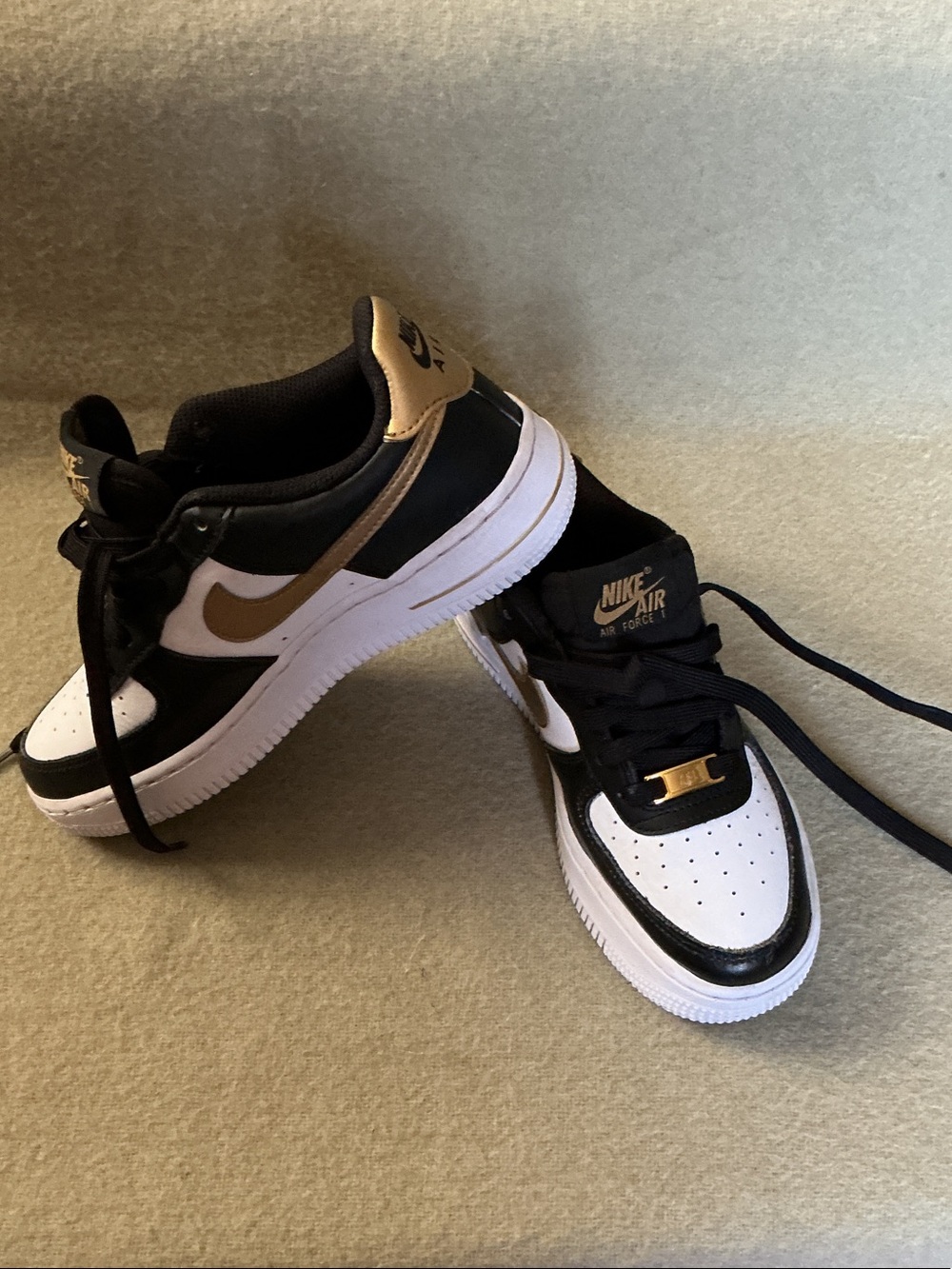 Nike Air Force 1 Low Women’s Sneakers - Black/White/Gold